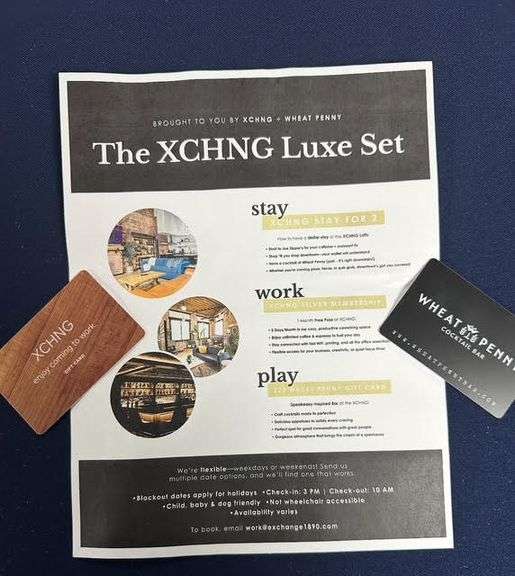 The XCHNG Luxe Set donated by Michael Brummer at XCHNG