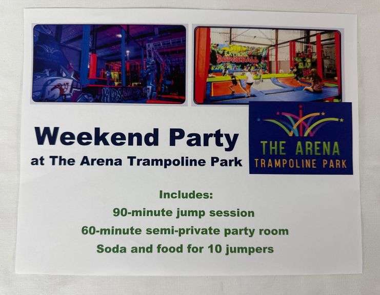 Party at The Arena Trampoline Park donated by H&R Block and CJ Accounting