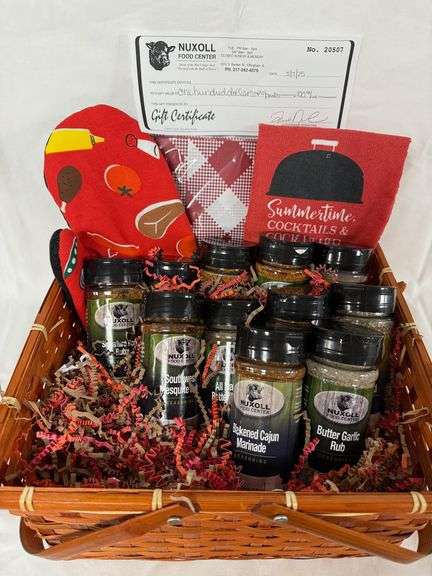 Nuxoll Gift Basket & Spices donated by Nuxoll Food Center