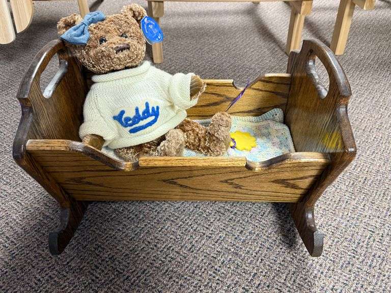 Wood Doll Cradle donated by Jim Wernsing