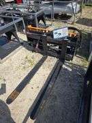 New 2024 Wolverine hydraulic adjustable pallet forks for skid steer, 48" long forks