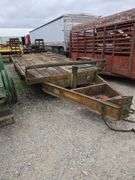 1985 tri-axel trailer 20' w/ramps used for hauling backhoe. VIN# 1S9FT9203FK061789