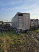 2007 Merrit Aluminum POT/Livestock semi trailer for cattle or hogs, spread axle, full winter kit (panels) spent $4,500 on brakes & wiring Jan 2024, complete LED lights good tires, good floor, gates, swing well , added big door, selling got out of hauling livestock, vin 1MT2N53227H016594