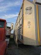2007 Merrit Aluminum POT/Livestock semi trailer for cattle or hogs, spread axle, full winter kit (panels) spent $4,500 on brakes & wiring Jan 2024, complete LED lights good tires, good floor, gates, swing well , added big door, selling got out of hauling livestock, vin 1MT2N53227H016594
