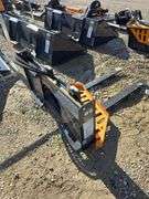 New 2024 Wolverine hydraulic adjustable pallet forks for skid steer, 48" long forks