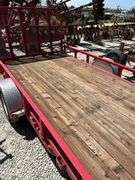 2015 PJ bumper hitch trailer, single axle, 14ft long x 7ft wide, new tires, new jack, VIN#3CVU81411F2533832