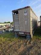 2007 Merrit Aluminum POT/Livestock semi trailer for cattle or hogs, spread axle, full winter kit (panels) spent $4,500 on brakes & wiring Jan 2024, complete LED lights good tires, good floor, gates, swing well , added big door, selling got out of hauling livestock, vin 1MT2N53227H016594