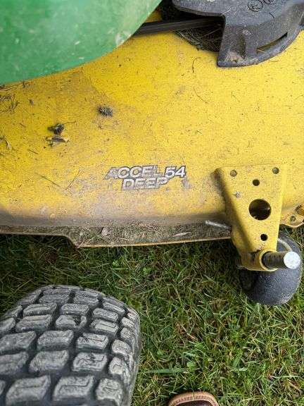 John Deere X590 riding mower 297 hrs. Accel 54" deck, hydro.