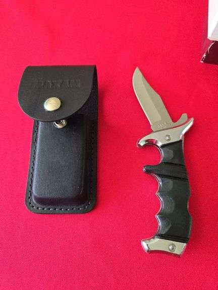 Max 45 maxxum sport folding knife with sheath
