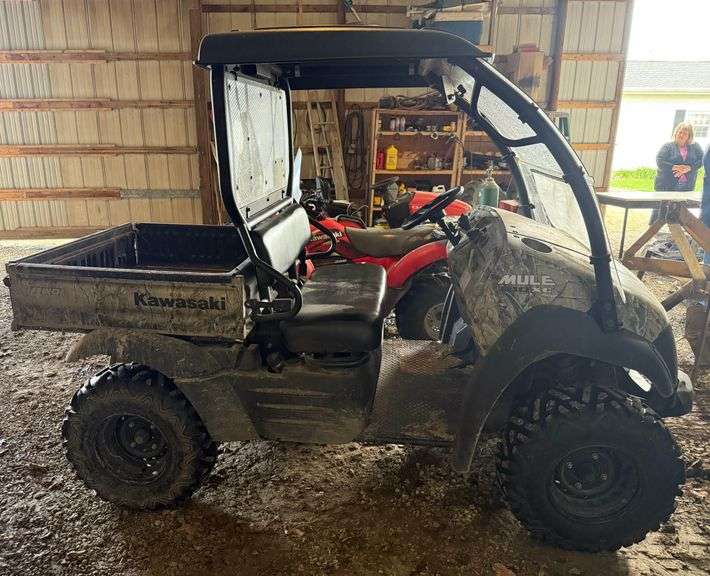 2011 Kawasaki 610XC UTV side by side 1,231 hrs. runs & drives new front tires, shed kept and driven slow, new front tires  JK1AFEE17BB500515.