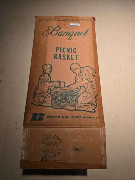 Picnic basket and supplies