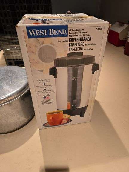 Weste bend coffee maker, stainless pot with lid, crock pot