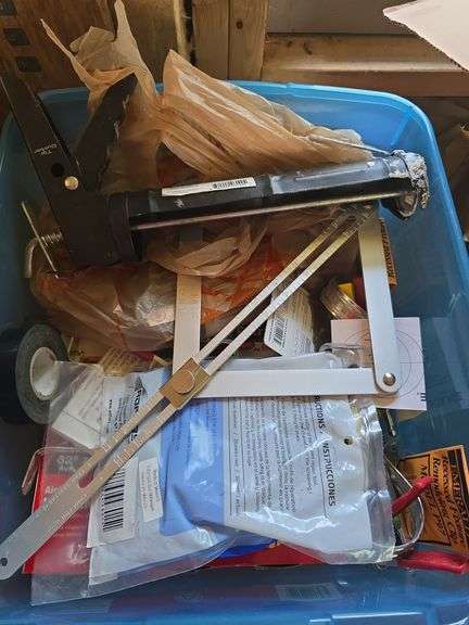 Gloves, zip ties, square, and misc