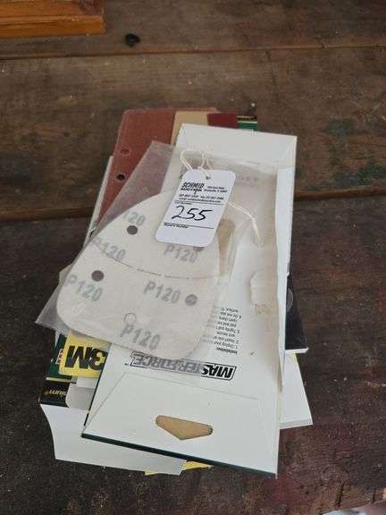 Assortment of clamp-on  sandpaper
