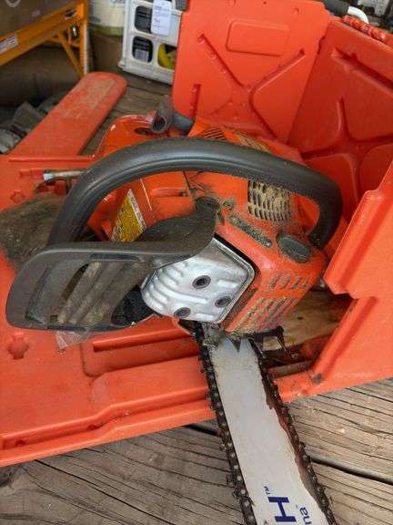 Husqvarna 455 Rancher Chain Saw, with extra chain, parts, case and all,