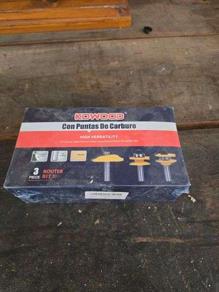 Kowood 3pc high versatility 1/2" shank ogee rail and stile ogee raise panel router bit set