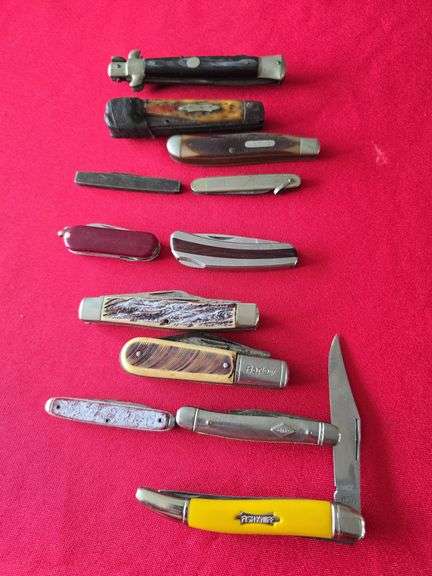 Folding knives and bag