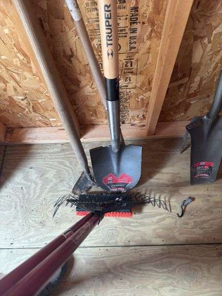 Hoe, Rake, Shovel, and Brush