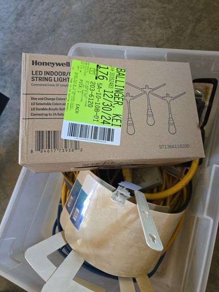 Two Wall Mount Hose Hangers, Extension Cords, and Misc