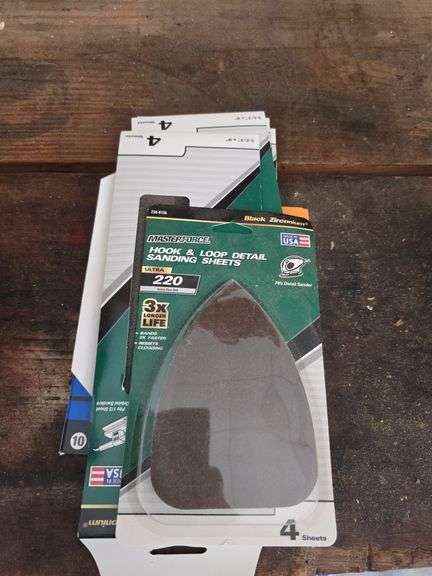 Assortment of clamp-on  sandpaper