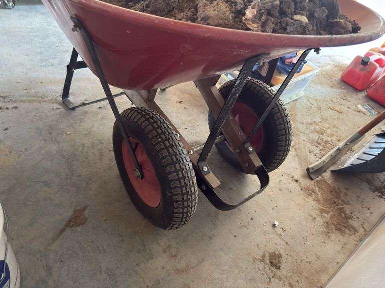 Wheel Barrel with topsoil, tandem axle