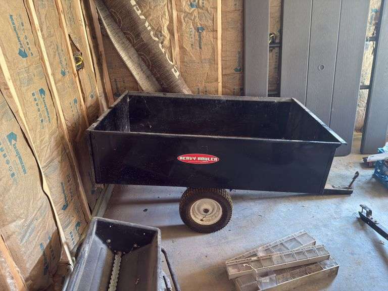 Heavy Duty Yard Cart with Dump, 36'' x 5ft, with tail gate