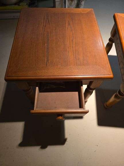 2 end tables w/ drawers