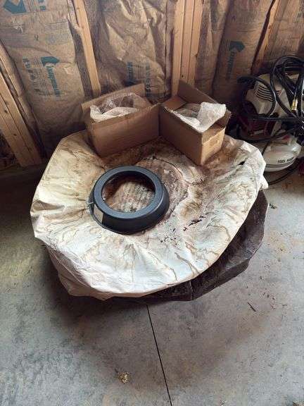 New Propane Fire Pit, with rocks, 3ft x 12'' Tall