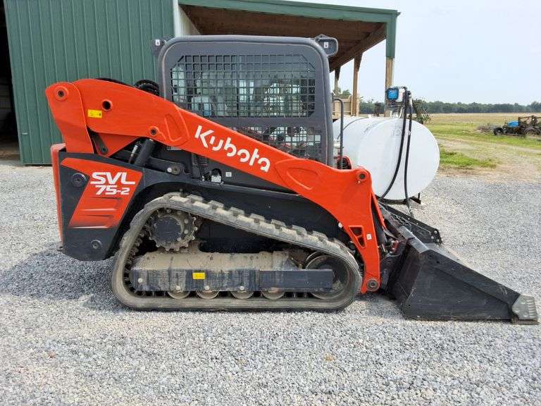 2022 Kubota SLV 75-2 Skid Steer, Fold up Front Glass, only 173 hours, Quick Attach, Back up Camera, Heat/AC, 74'' bucket, s/n- KBCZ052CLN1E67824