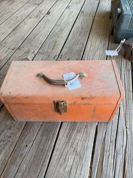 Metal Toolbox with poly yard stakes