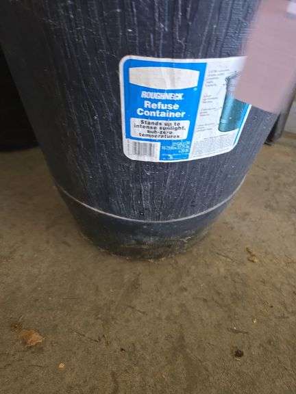 Trash Can with Rope and Extension Cords