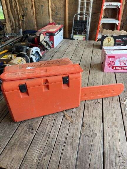 Husqvarna 455 Rancher Chain Saw, with extra chain, parts, case and all,