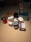 Storage containers, pans, baskets, sets and misc