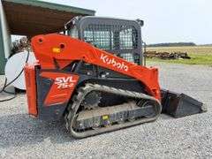 2022 Kubota SLV 75-2 Skid Steer, Fold up Front Glass, only 173 hours, Quick Attach, Back up Camera, Heat/AC, 74'' bucket, s/n- KBCZ052CLN1E67824