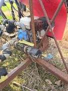 Triple Axel sprayer, pull type.