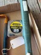 25' Tape Measure and Mini Sledge, and small pry bar