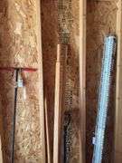 Post Hole Digger, Shovel, and Hoe