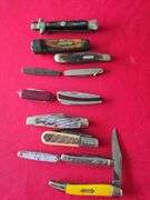 Folding knives and bag