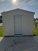 Portable shed 12'3"x10'3" 9' tall, 36"x80" door, on runners, buyers must remove