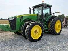 2015 John Deere 8295R Tractor, 4,032 hours, Front Duals 380/80R38, ILS Suspension, Power Shift, Rear Duals , 5 Remotes, 3pt, Rear inside and rear outside weights, Power Beyond, Big 1000pto, Leather, Deluxe Cab, Full Front weights, s/n- 1RW8295RCFP105204 (click on documents for spec sheet)