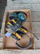 3 Sets of Earmuffs Headphones, Dewalt, with work tunes