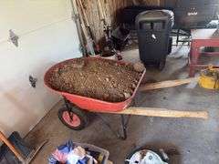 Wheel Barrel with topsoil, tandem axle