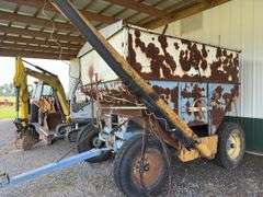 DMI Gravity Wagon with tarp, Power Hyd. Seed Unit Auger, 300 bushel, with porta Power engine