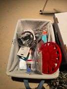 Photo albums, easel, candles, hooks, and misc