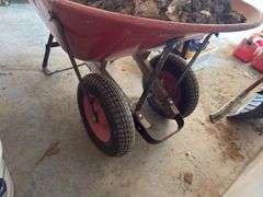 Wheel Barrel with topsoil, tandem axle