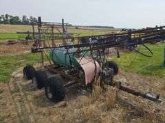 Triple Axel sprayer, pull type.