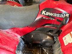 2001 Kawasaki Prairie 4wd four wheeler ATV 1,347 miles ran when parked 2 years ago newer tires vin JKAVF8A11B532481.