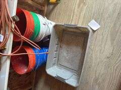 Hatchet, Extension Cords, Plant Buckets, step stool, and misc