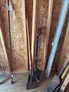 Post Hole Digger, Shovel, and Hoe