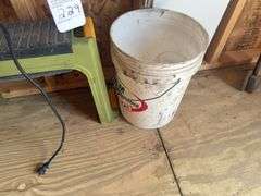 Hatchet, Extension Cords, Plant Buckets, step stool, and misc